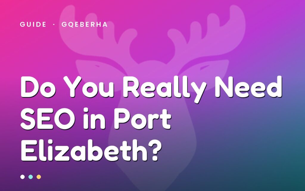 Do you really need SEO in Port Elizabeth — MegaMoose