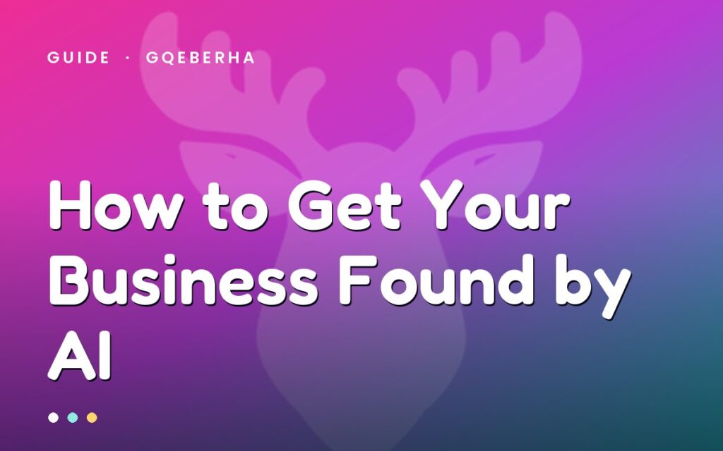 Get your business found by AI — MegaMoose